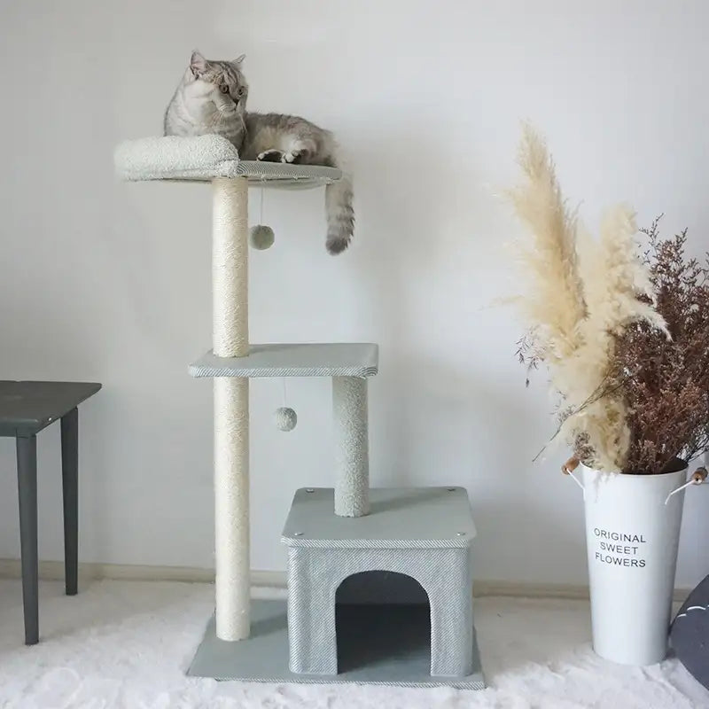 Kittyoo ToLee Bean Green Ice Silk Cat Tree