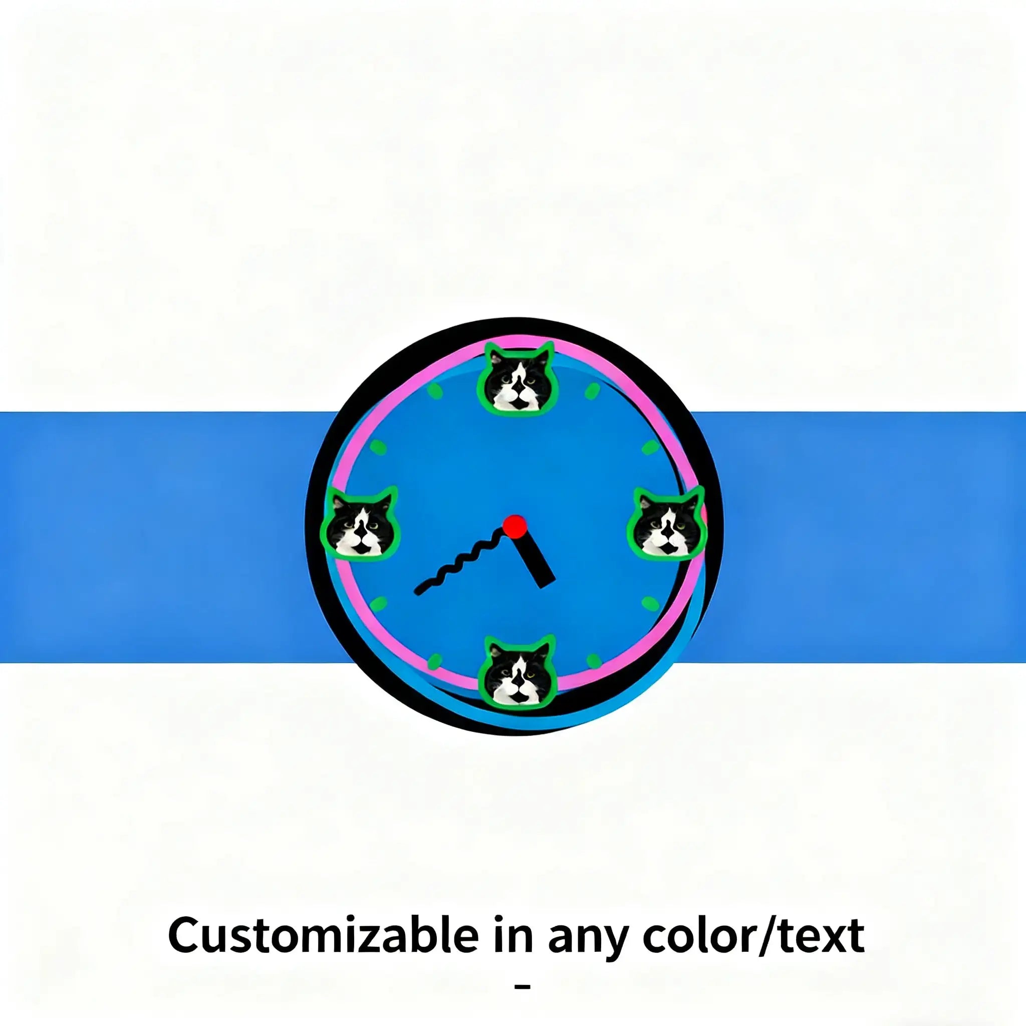 Kittyoo Custom Pet Clock - Creative Cat & Dog Wall Clock