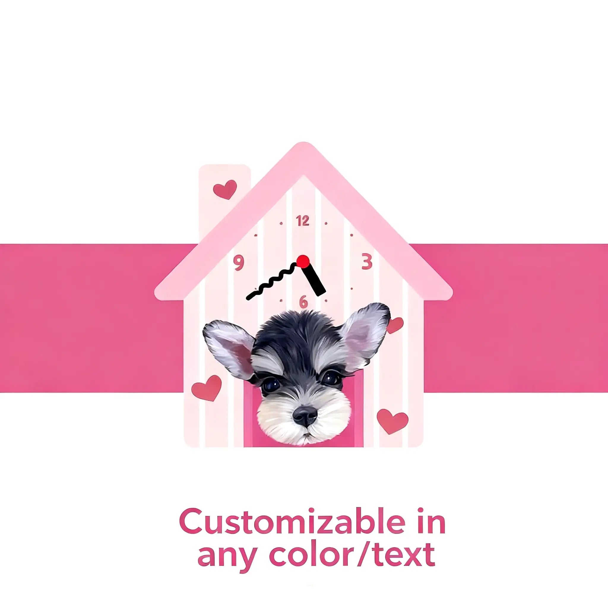 Kittyoo Custom Pet Clock - Creative Cat & Dog Wall Clock