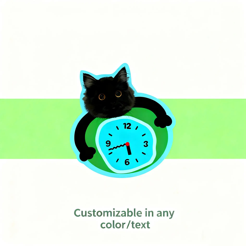 Kittyoo Custom Pet Clock - Creative Cat & Dog Wall Clock