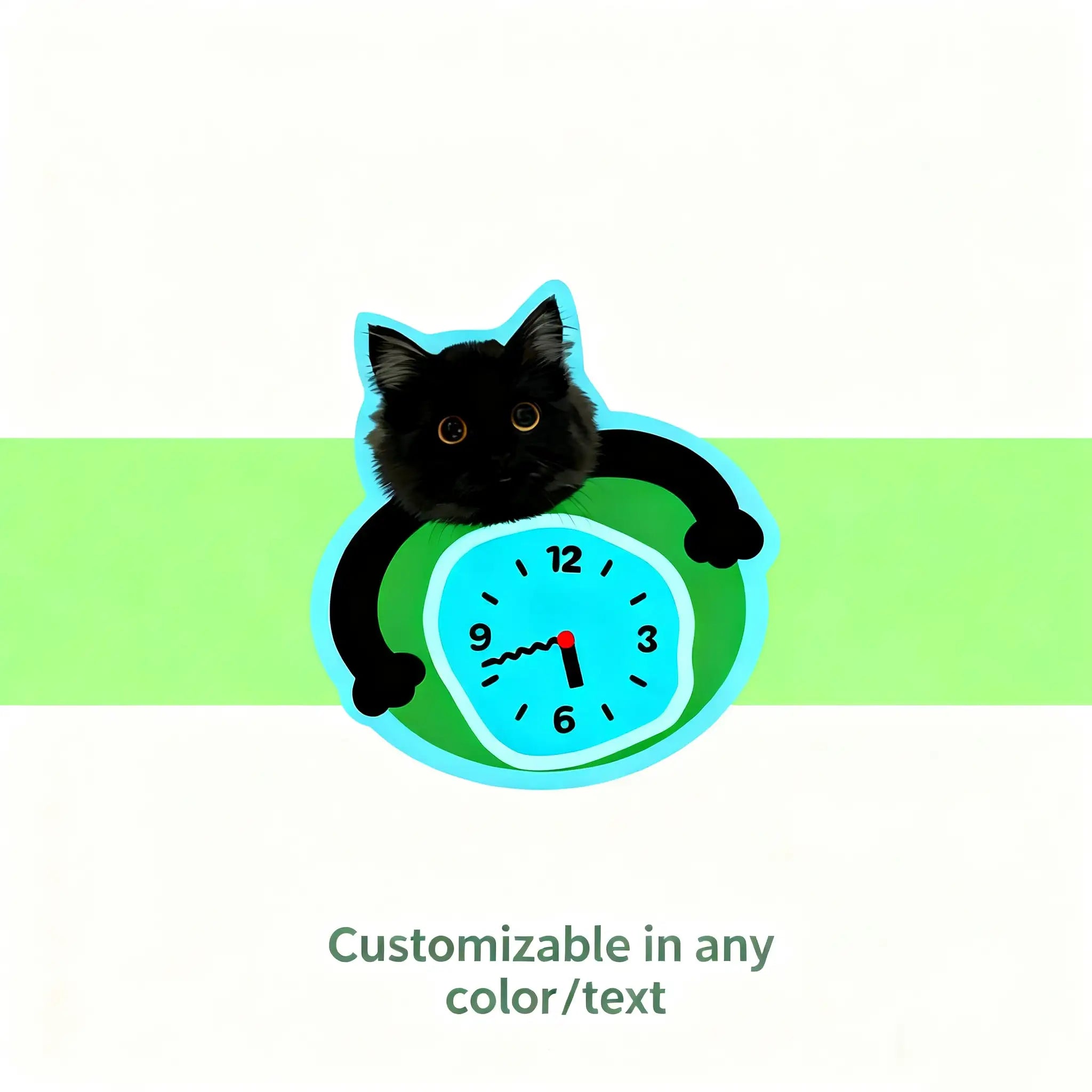 Kittyoo Custom Pet Clock - Creative Cat & Dog Wall Clock