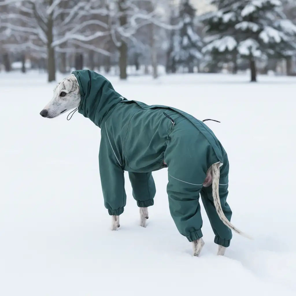 Kittyoo Winter Dog Parka | Waterproof Windproof 4-Leg Coat for Greyhound