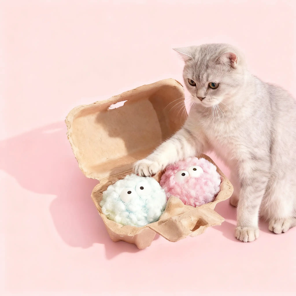 Kittyoo Egg Ball Cat Toy- with Catnip & Bell