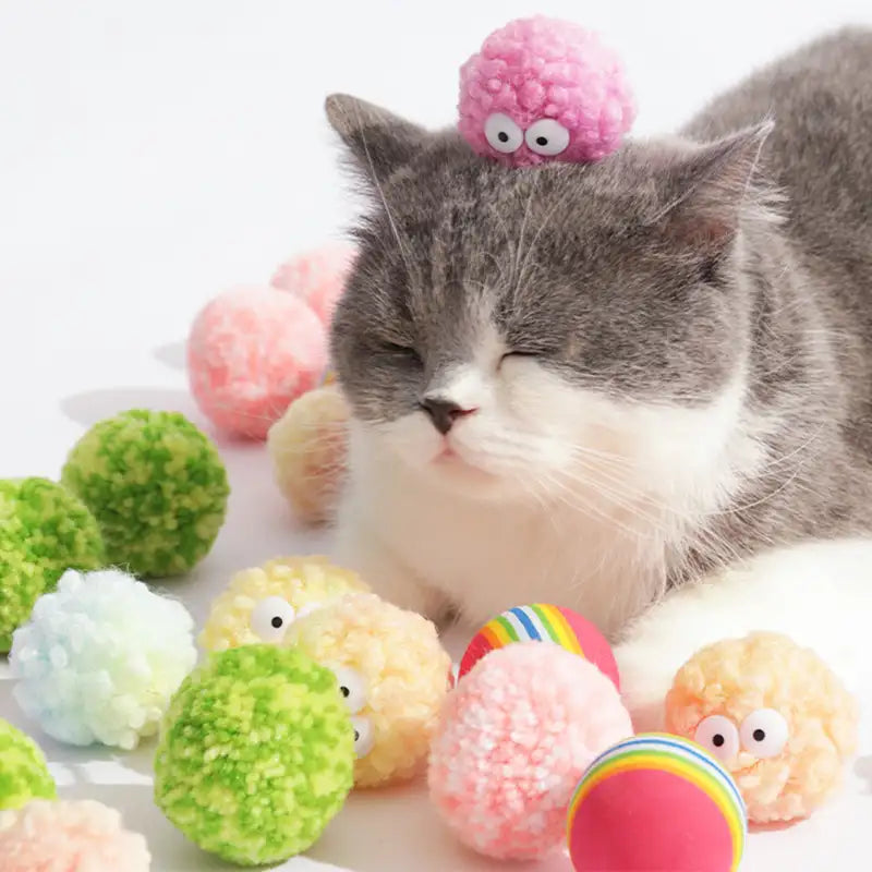 Kittyoo Egg Ball Cat Toy- with Catnip & Bell