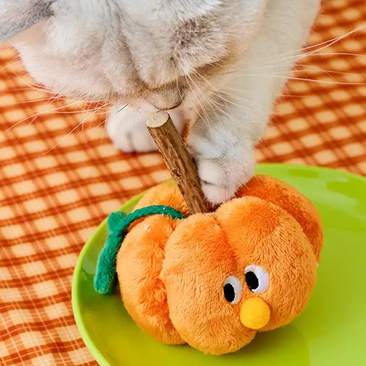 Kittyoo Pumpkin Cat Toy with Catnip
