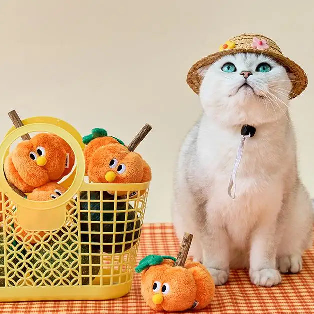 Kittyoo Pumpkin Cat Toy with Catnip