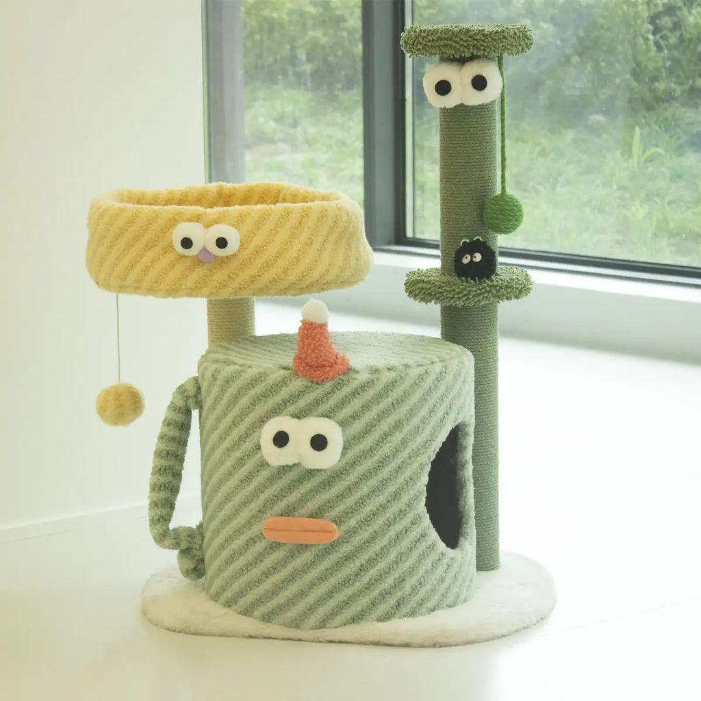 Kittyoo Green Monster Cat Tree