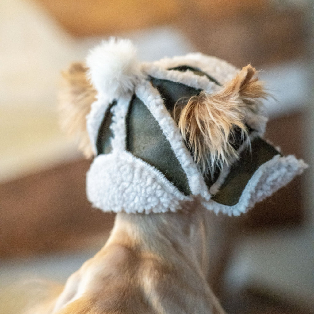 Kittyoo Fleece Aviator Hat - Lamb Wool Ear-Exposed Design