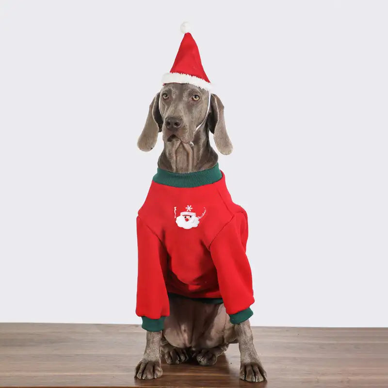 Large Dog Christmas Winter Clothes - Warm Fleece Outfit