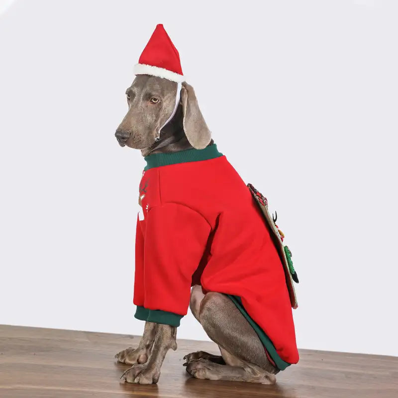 Large Dog Christmas Winter Clothes - Warm Fleece Outfit