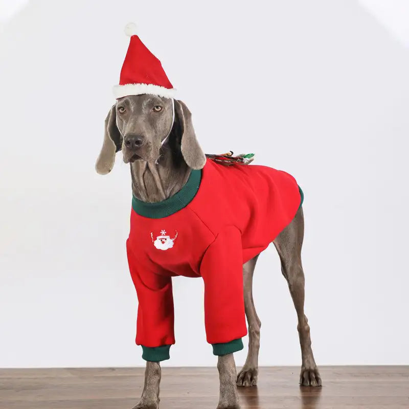 Large Dog Christmas Winter Clothes - Warm Fleece Outfit