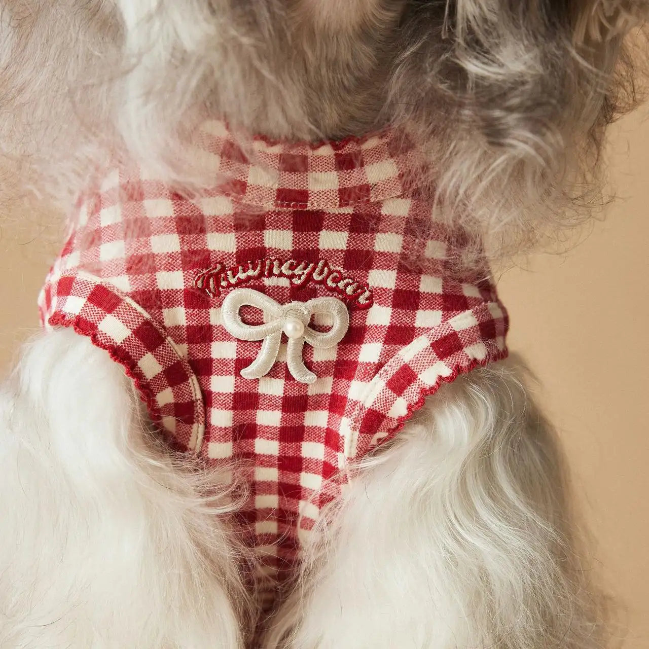 Kittyoo Red Checkered Vest for Dogs