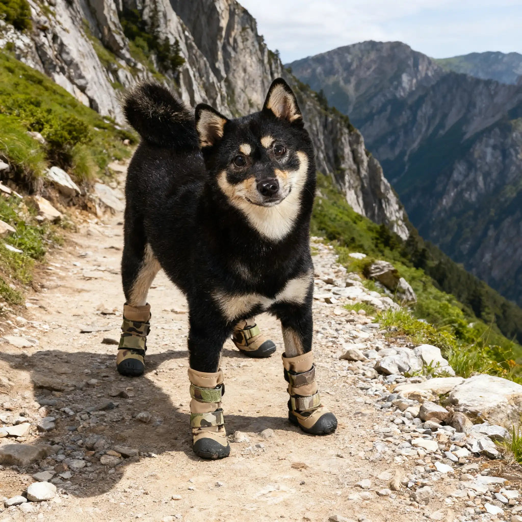 Vanntette utendørssko for hund - Sklisikre fleeceforede eventyrstøvler 