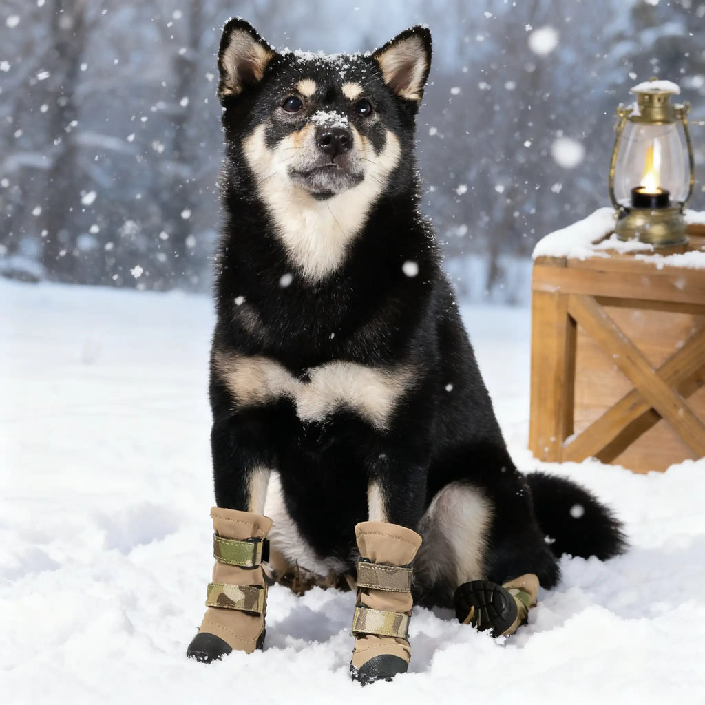 Vanntette utendørssko for hund - Sklisikre fleeceforede eventyrstøvler 