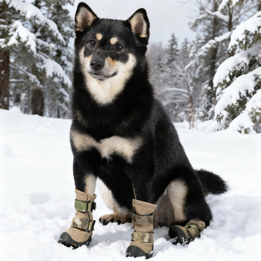 Vanntette utendørssko for hund - Sklisikre fleeceforede eventyrstøvler 