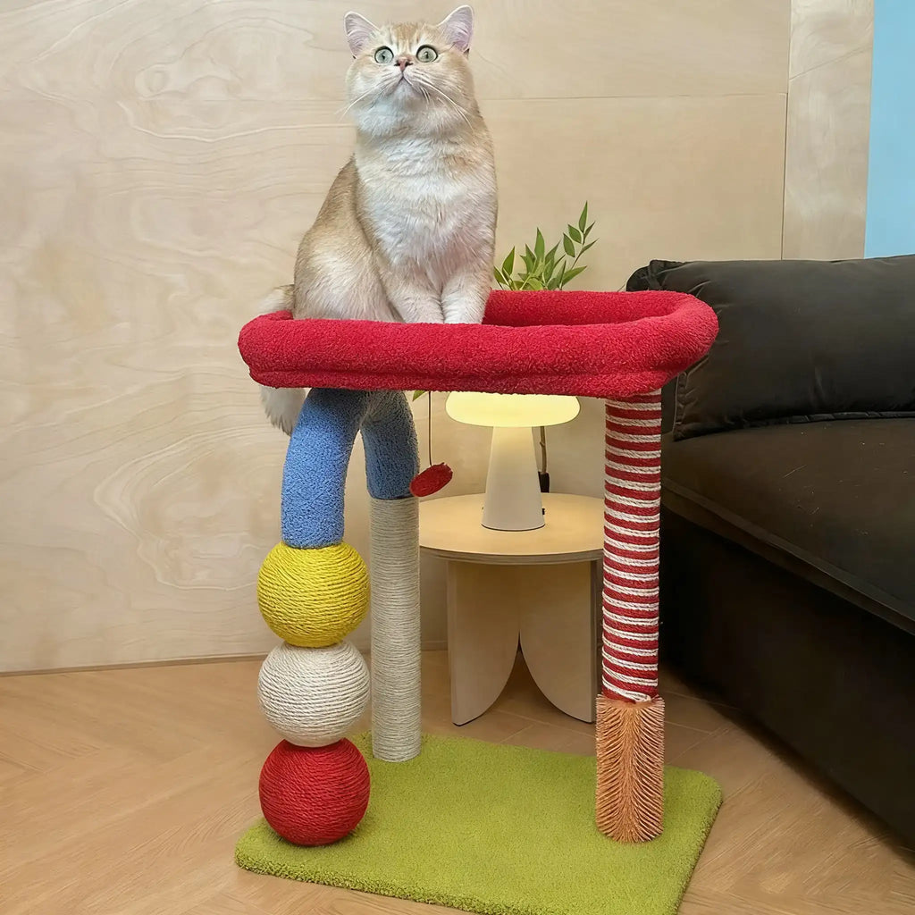 Kittyoo Cat Tree with Scratching Post & Bed