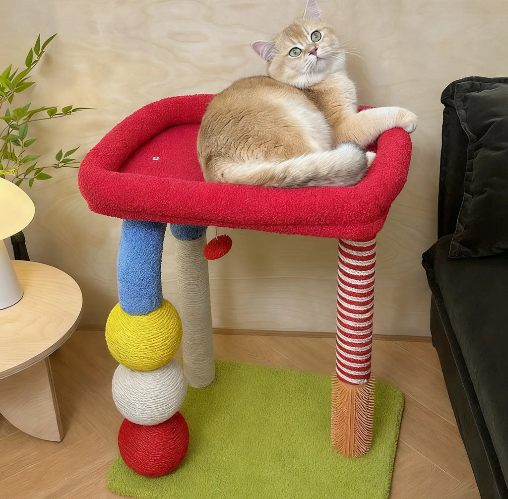 Kittyoo Cat Tree with Scratching Post & Bed