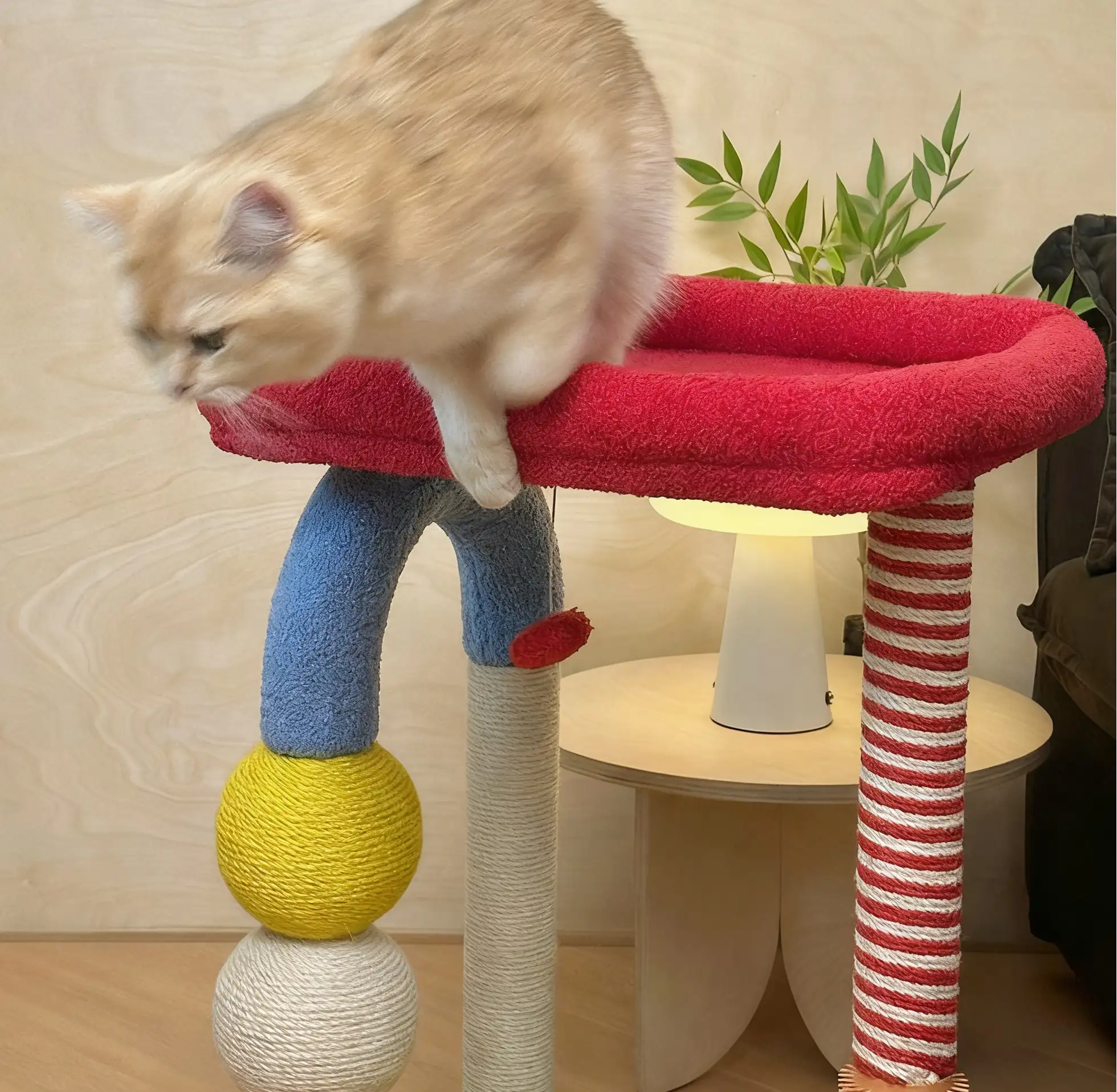 Kittyoo Cat Tree with Scratching Post & Bed
