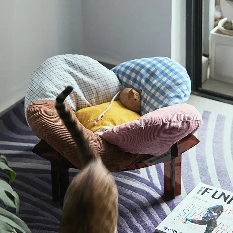 Kittyoo Pet Flower Bed Set - Comfortable & Cozy Cat Bed