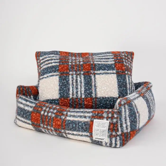 Kittyoo Plaid Wool Cat Bed - Warm & Cozy for Winter