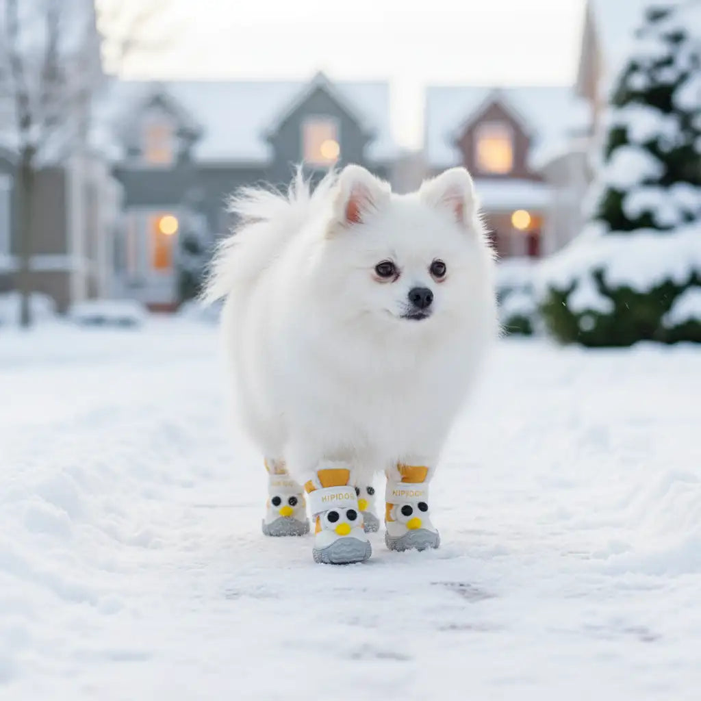 Winter Dog Boots - Anti-Slip Waterproof Fleece-Lined Cotton Shoes