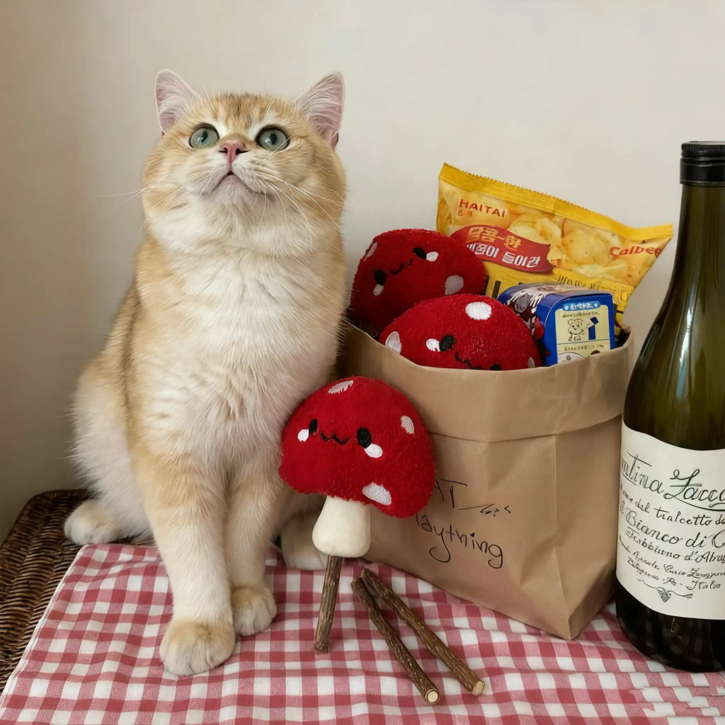 Kittyoo Red Mushroom Catnip Toy