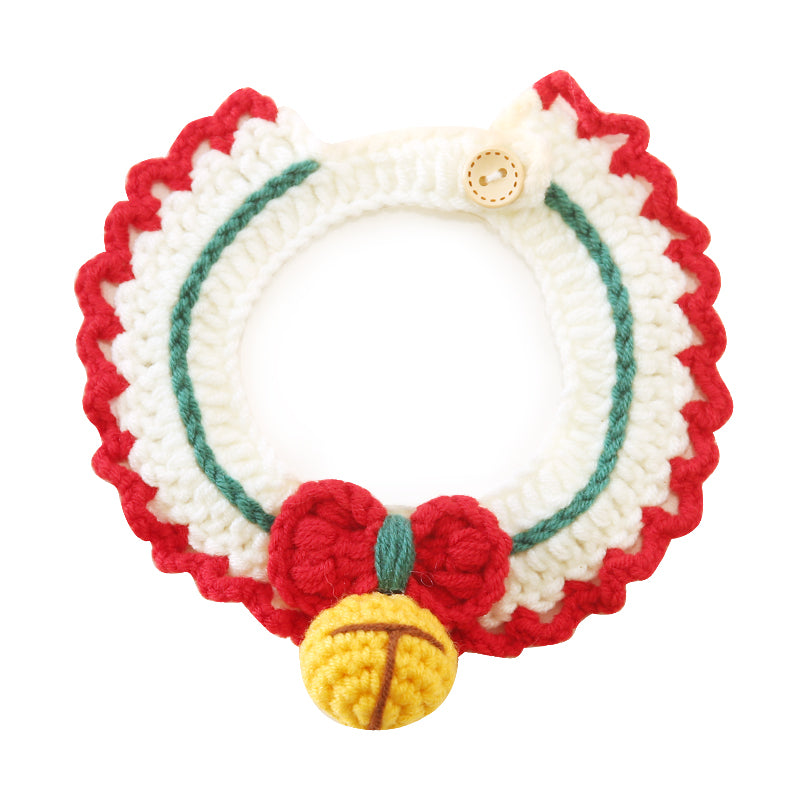 Christmas Pet Accessories - Knitted Hats Collars Bibs Scarves