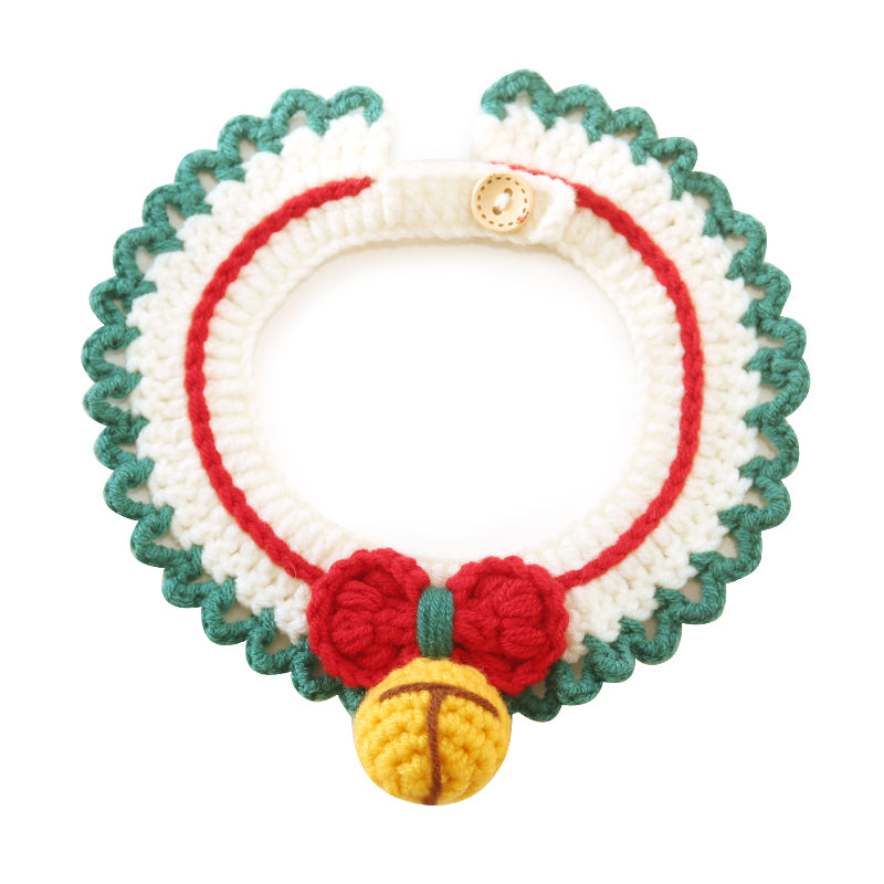 Christmas Pet Accessories - Knitted Hats Collars Bibs Scarves