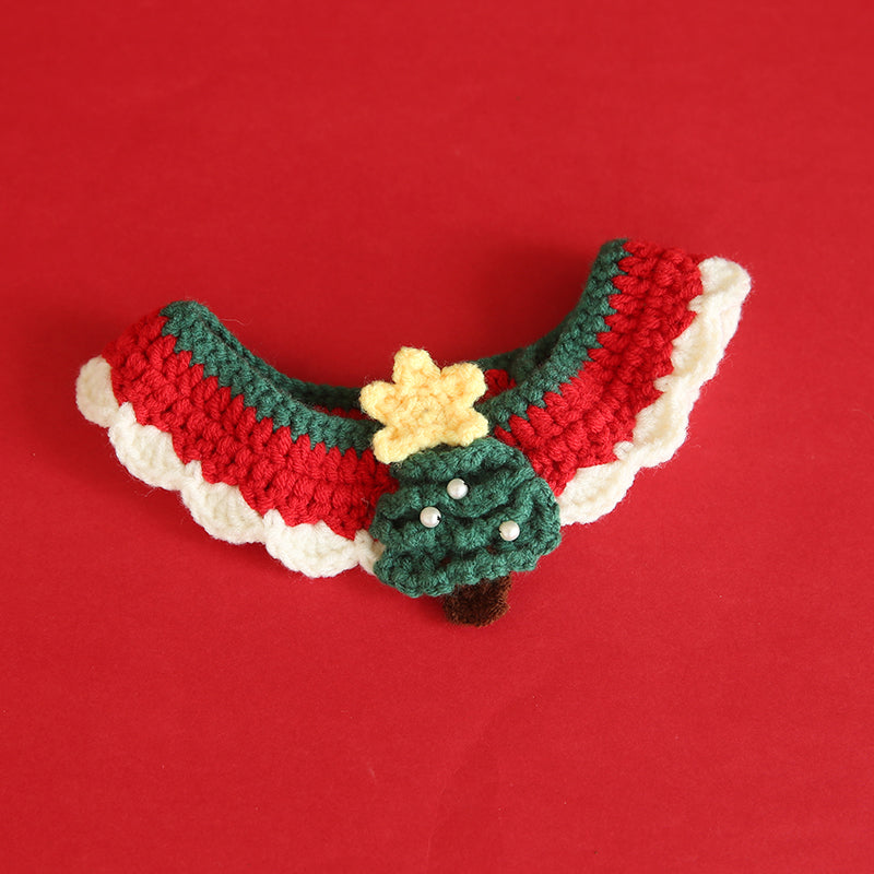 Christmas Pet Accessories - Knitted Hats Collars Bibs Scarves