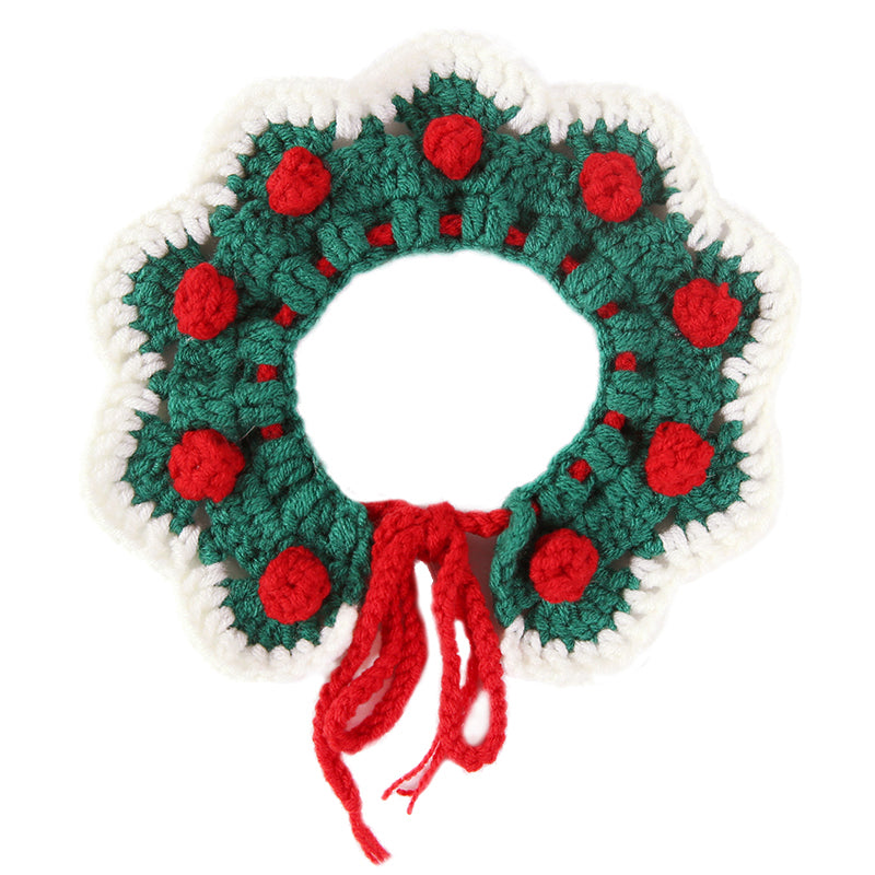 Christmas Pet Accessories - Knitted Hats Collars Bibs Scarves