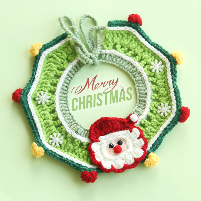 Christmas Pet Accessories - Knitted Hats Collars Bibs Scarves