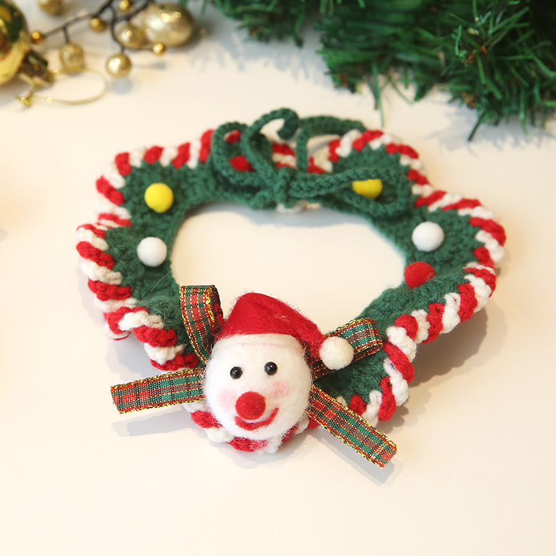 Christmas Pet Accessories - Knitted Hats Collars Bibs Scarves