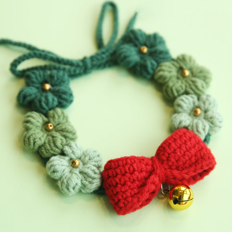 Christmas Pet Accessories - Knitted Hats Collars Bibs Scarves