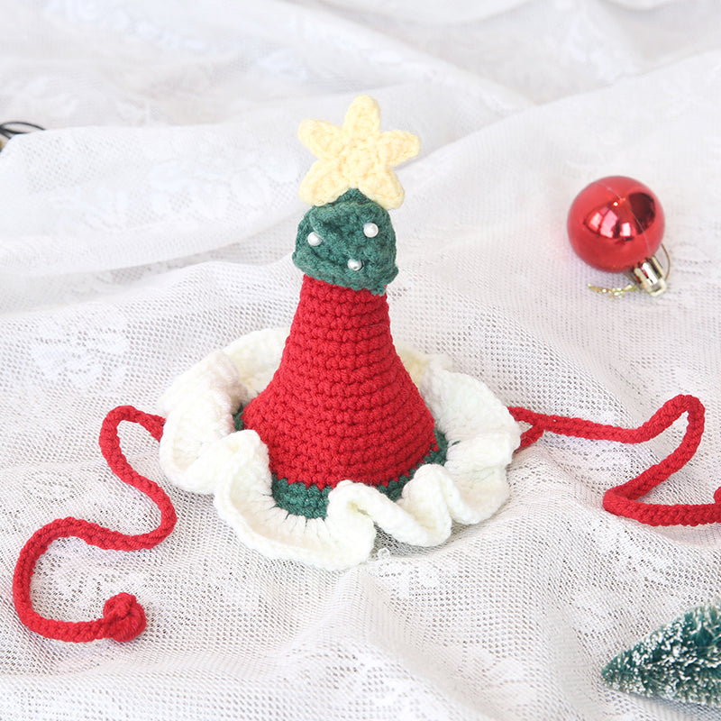 Christmas Pet Accessories - Knitted Hats Collars Bibs Scarves
