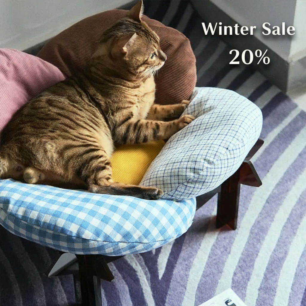 Winter Cozy Cat Bed